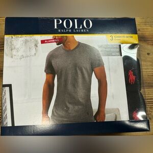 Polo Ralph Lauren 3 Pack Shirts S Classic Fit Cotton Crew Neck Undershirts